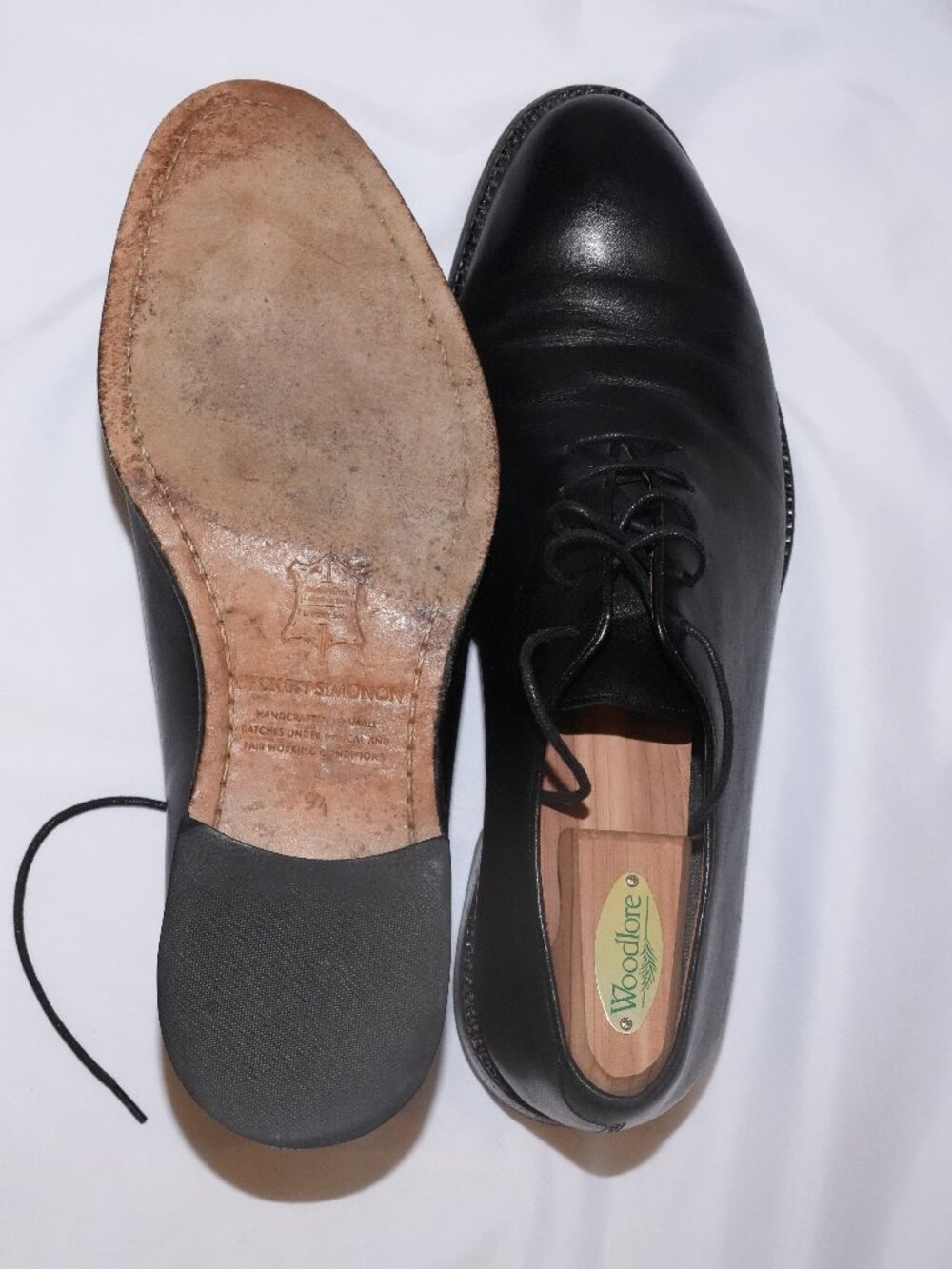 Beckett Simonon Valencia Wholecut Oxfords Black 9.5 - Picture 3 of 4